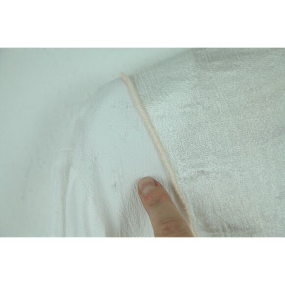 Vintage Small M Dress White Cottagecore Victorian Romantic Boho 90s Maxi FLAW - Picture 14 of 16